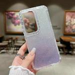 For OPPO Reno12 5G Global TPU + PC + Glitter Paper Full Coverage Phone Case(Purple)