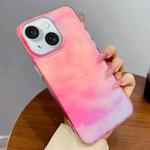 For iPhone 15 Gradient IMD PC Hybrid TPU Phone Case(Pink)