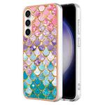 For Samsung Galaxy S24 FE 5G Electroplating IMD TPU Phone Case(Colorful Scales)