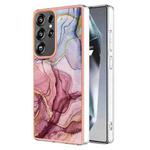 For Samsung Galaxy S25 Ultra 5G Electroplating Marble Dual-side IMD Phone Case(Rose Red 014)