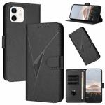 For iPhone 11 Triangle Pattern Buckle Clasp Leather Phone Case(Black)