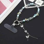 Alloy Butterfly Beaded Bracelet Anti-Lost Phone Short Lanyard(Green)