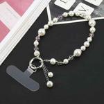 Pearl Short Bracelet Anti-lost Phone Short Lanyard(White)