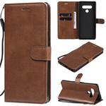For LG Stylo 6 Solid Color Horizontal Flip Protective Leather Case with Holder & Card Slots & Wallet & Photo Frame & Lanyard(Brown)
