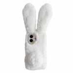 For iPhone 16 Plus Cute Plush Rabbit TPU Phone Case(White)