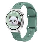 For Huawei Watch GT 5 41mm Leopard Embossed Silicone Watch Band(Pine Green)