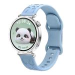 For Huawei Watch GT 5 41mm Leopard Embossed Silicone Watch Band(Light Blue)