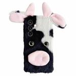 For Samsung Galaxy S24 FE 5G Cute Plush Cow TPU Phone Case(Black)