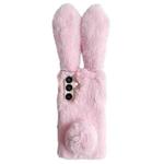 For Samsung Galaxy S24 FE 5G Cute Plush Rabbit TPU Phone Case(Pink)