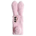 For Samsung Galaxy S24 5G Cute Plush Rabbit TPU Phone Case(Pink)