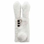 For Samsung Galaxy S23+ 5G Cute Plush Rabbit TPU Phone Case(White)