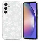 For Samsung Galaxy S24 FE 5G Christmas Painted Pattern TPU Transparent Phone Case(Snowflakes)