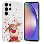 For Samsung Galaxy S25 Ultra 5G Christmas Painted Pattern TPU Transparent Phone Case(Elk)
