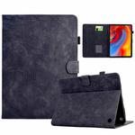 For Amazon Fire HD 8 2022/2020 Flowers and Bird Embossed Smart Leather Tablet Case(Black)