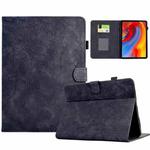 For Amazon Kindle Paperwhite 4/3/2/1 Flowers and Bird Embossed Smart Leather Tablet Case(Black)