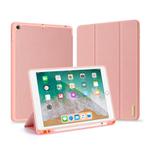 For iPad 9.7 inch(2017)/9.7 inch(2018)/iPad 6  DUX DUCIS Domo Series Horizontal Flip Magnetic PU Leather Case with Three-folding Holder & Pen Slot(Pink)