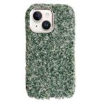 For iPhone 14 Plus Wool Fiber Plush TPU Phone Case(Green)