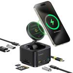 Baseus MagPro Series II 7 in 1 HUB Docking Station Magnetic Wireless Charger 15W(Black)