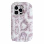 For iPhone 16 Pro Max Leopard Print Plush TPU Phone Case(Purple)