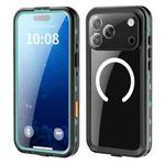 For iPhone 17 Pro Max RedPepper Transparent Dot IP68 Waterproof Triple-proof MagSafe Phone Case(Black Blue)