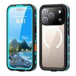 For iPhone 17 Pro RedPepper Transparent Dot IP68 Waterproof Triple-proof MagSafe Phone Case(Black Blue)