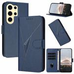 For Samsung Galaxy S24 Ultra 5G Triangle Pattern Buckle Clasp Leather Phone Case(Royal Blue)