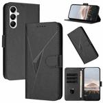 For Samsung Galaxy S24 FE 5G Triangle Pattern Buckle Clasp Leather Phone Case(Black)