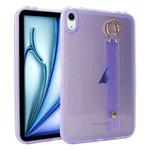 For iPad Air 13 2024 Wristband Holder PC Hybrid TPU Soft Tablet Case(Purple)