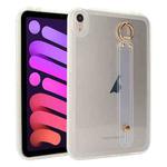 For iPad mini 6 / mini 2024 Wristband Holder PC Hybrid TPU Soft Tablet Case(Transparent)