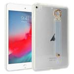 For iPad mini 5 / 4 Wristband Holder PC Hybrid TPU Soft Tablet Case(Transparent)