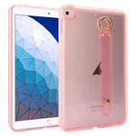 For iPad Air 3 10.5 2019 Wristband Holder PC Hybrid TPU Soft Tablet Case(Pink)