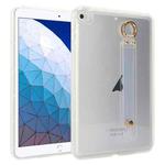 For iPad Air 3 10.5 2019 Wristband Holder PC Hybrid TPU Soft Tablet Case(Transparent)