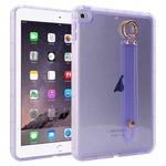 For iPad Air 2 / 9.7 2017 / 2018 Wristband Holder PC Hybrid TPU Soft Tablet Case(Purple)