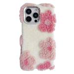 For iPhone 14 Pro Max Jacquard Plush TPU Phone Case(Pink)