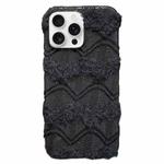 For iPhone 13 Pro M-texture Plush TPU Phone Case(Black)