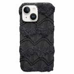 For iPhone 14 Plus M-texture Plush TPU Phone Case(Black)