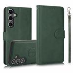 For Samsung Galaxy S24+ 5G Calf Texture 2 in 1 Detachable Magnetic Back Cover Leather Case(Green)