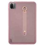 For Xiaomi Pad 5 / Pad 5 Pro Wristband Holder PC Hybrid TPU Soft Tablet Case(Pink)