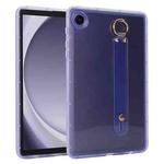 For Samsung Galaxy Tab A9 Wristband Holder PC Hybrid TPU Soft Tablet Case(Purple)