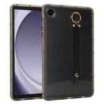 For Samsung Galaxy Tab A9+ Wristband Holder PC Hybrid TPU Soft Tablet Case(Black)