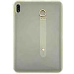 For Samsung Galaxy Tab S9 / S8 / S7 Wristband Holder PC Hybrid TPU Soft Tablet Case(Yellow)