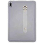For Samsung Galaxy Tab S9 / S8 / S7 Wristband Holder PC Hybrid TPU Soft Tablet Case(Transparent)