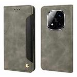 For Redmi Note 14 Pro+ 5G Skin Feel Splicing Leather Phone Case(Grey)