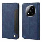 For Redmi Note 14 Pro+ 5G Skin Feel Splicing Leather Phone Case(Blue)