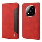 For Redmi Note 14 Pro+ 5G Skin Feel Splicing Leather Phone Case(Red)