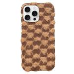 For iPhone 13 Pro Dot Plush TPU Phone Case(Brown)