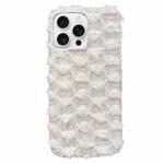 For iPhone 13 Pro Max Dot Plush TPU Phone Case(White)