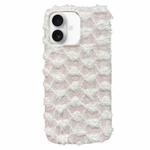 For iPhone 16 Dot Plush TPU Phone Case(White)