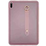 For Huawei MatePad 10.4 2022 / 2020 Wristband Holder PC Hybrid TPU Soft Tablet Case(Pink)