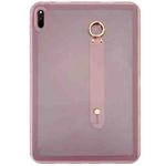 For Huawei MatePad 11 2021 Wristband Holder PC Hybrid TPU Soft Tablet Case(Pink)